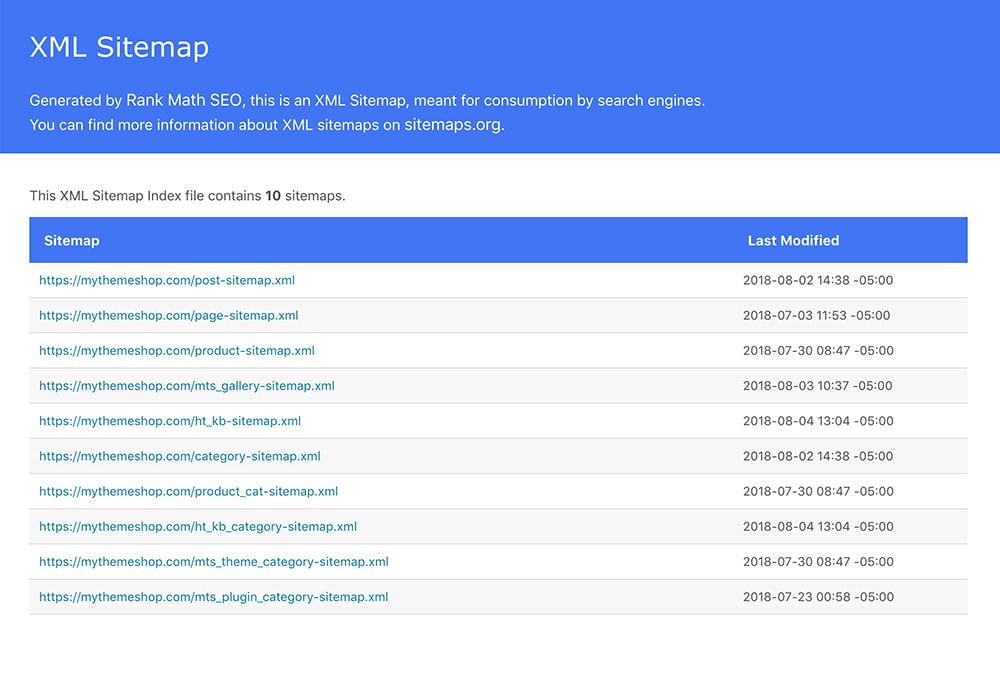 XML Sitemap