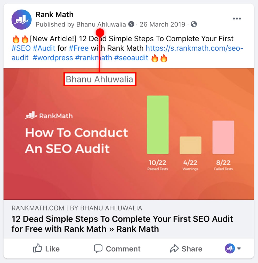 Facebook Authorship