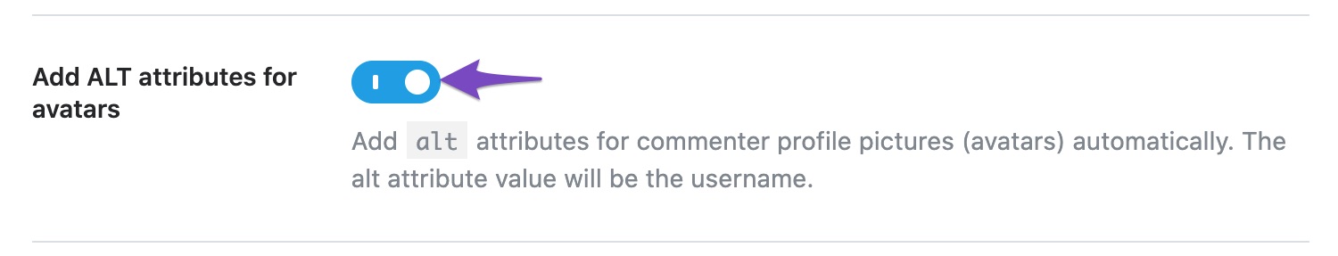 Add ALT attributes for avatars
