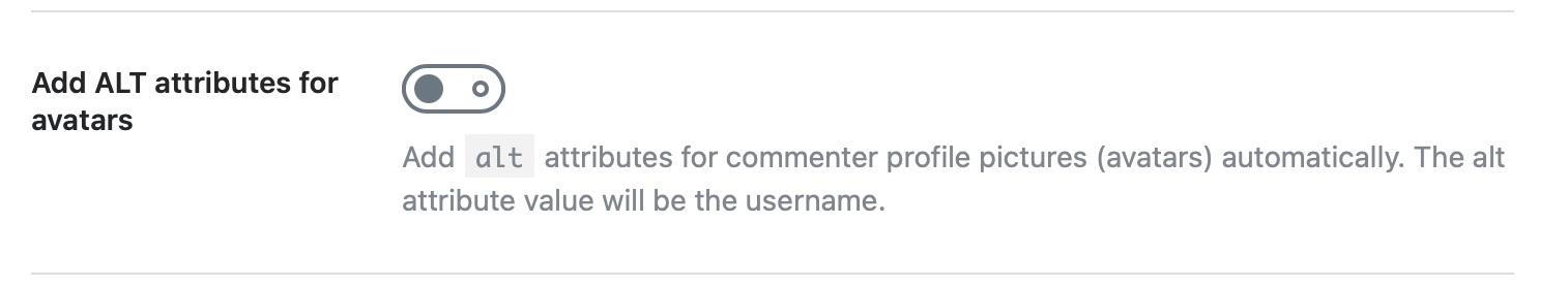 Add Alt Attributes for Avatar