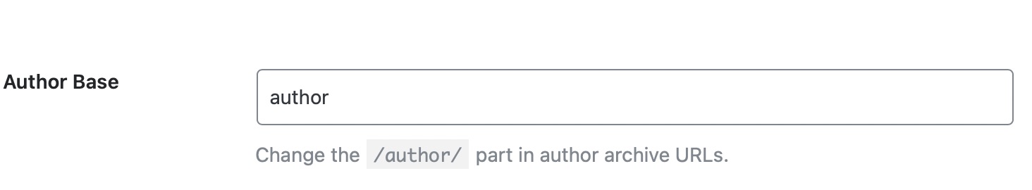 configure author base