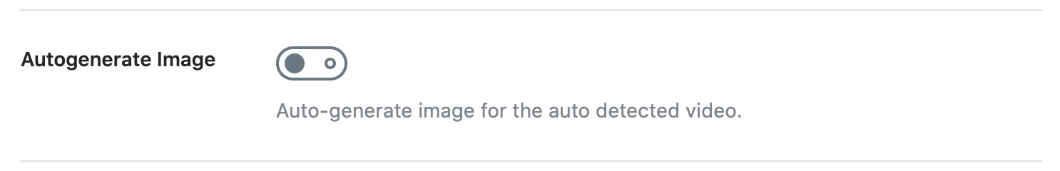 Autogenerate image for videos in posts