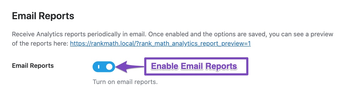 Email Reports