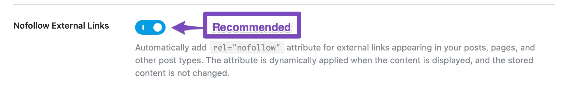 Option To Nofollow All External Links In Rank Math