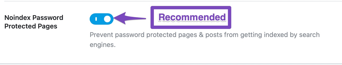 noindex password-protected pages