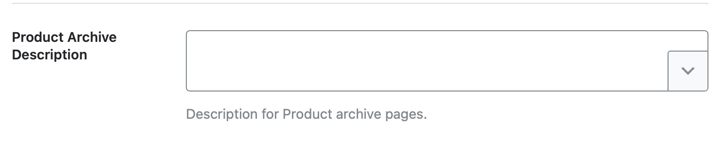 Product archive description template format