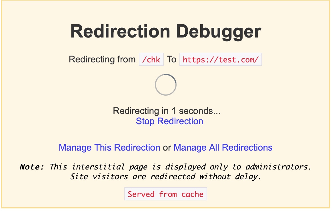 Redirection debugger