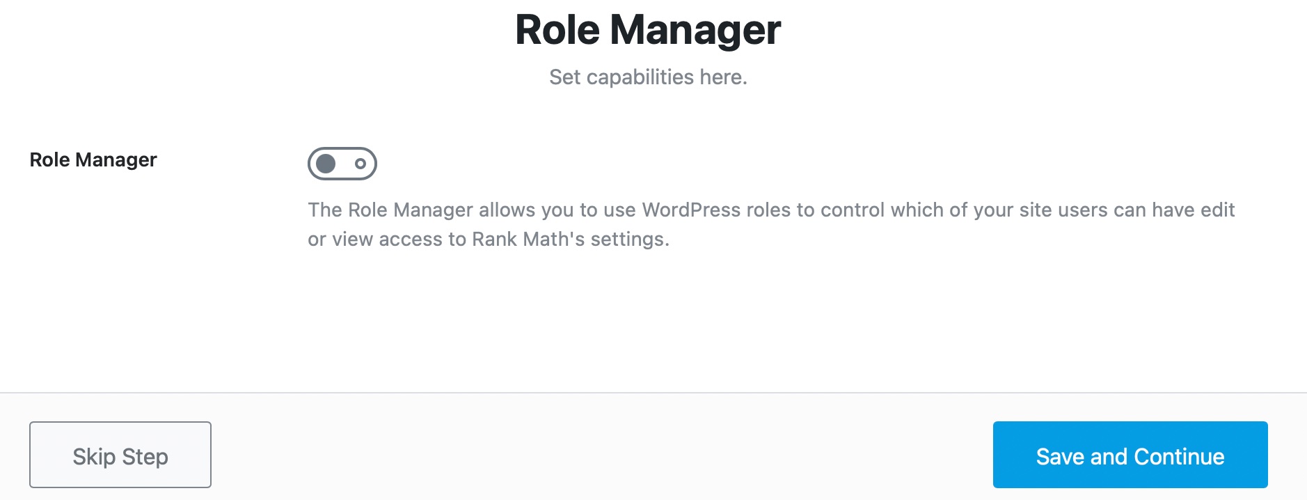 Role Manager Settings In Rank Math