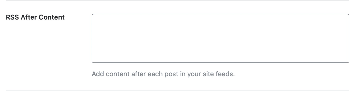 RSS after content