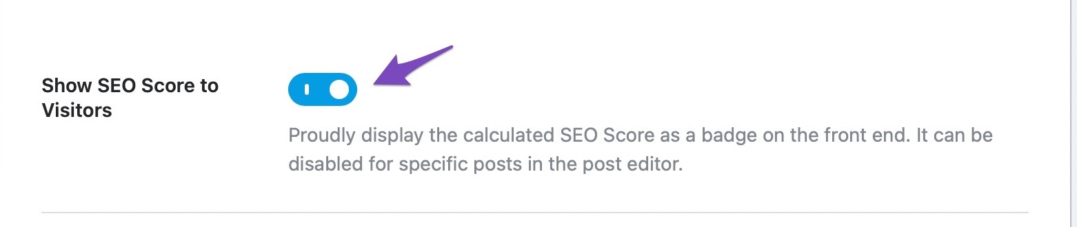 show seo score