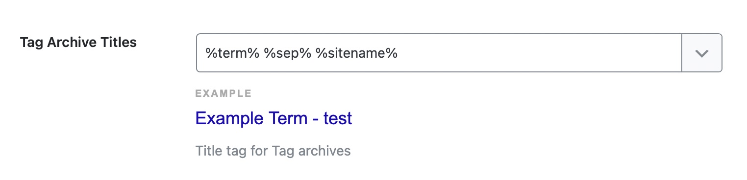 Tag archive titles template format