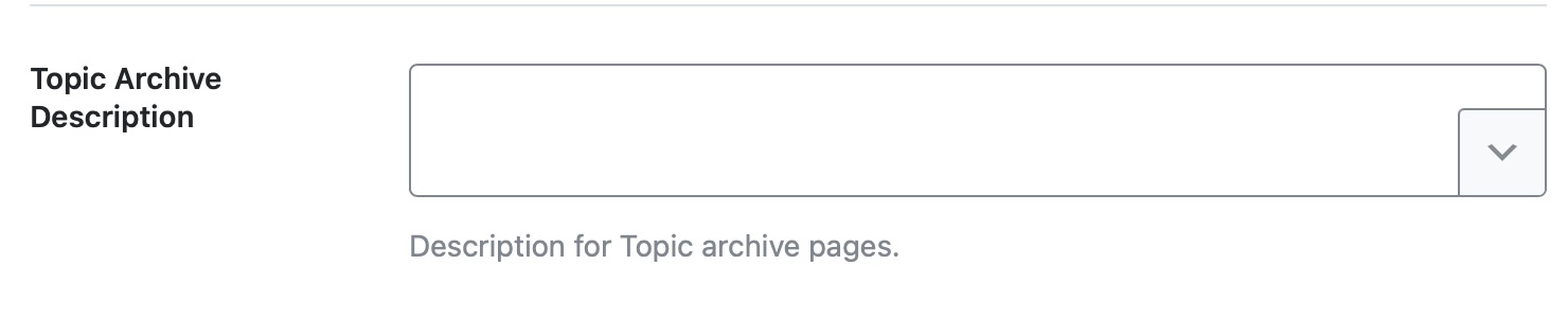 Topic archive description